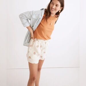 Madewell Shorts XL Lightspun Easy Pull-On  in Portofino Daisies
